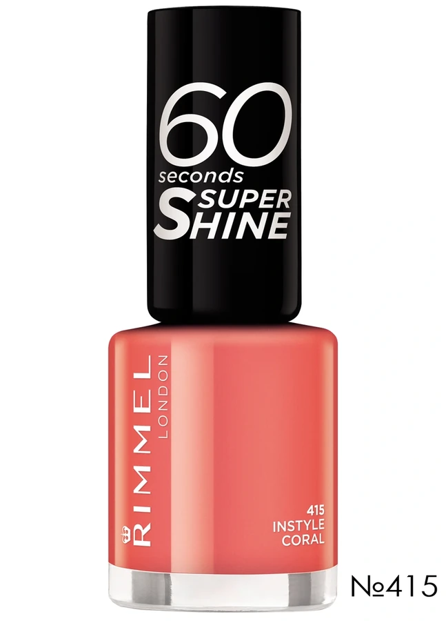Лак для нігтів Rimmel 60 Seconds Nail Polish №415 Instyle Coral, емаль