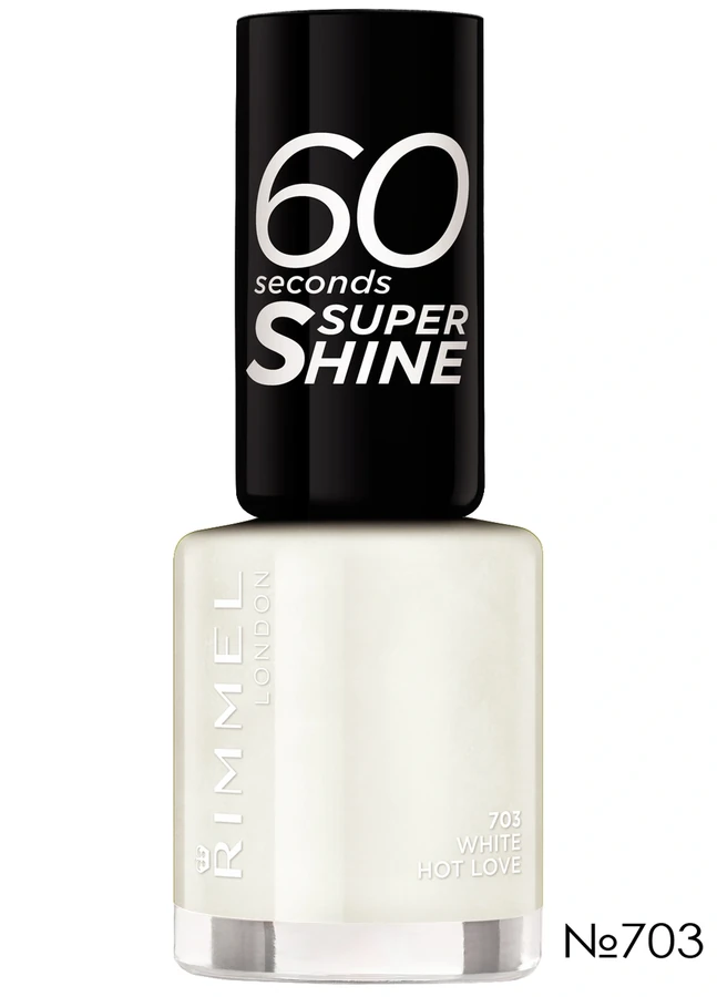 Лак для нігтів Rimmel 60 Seconds Nail Polish №703 White Hot Love, перламутровий