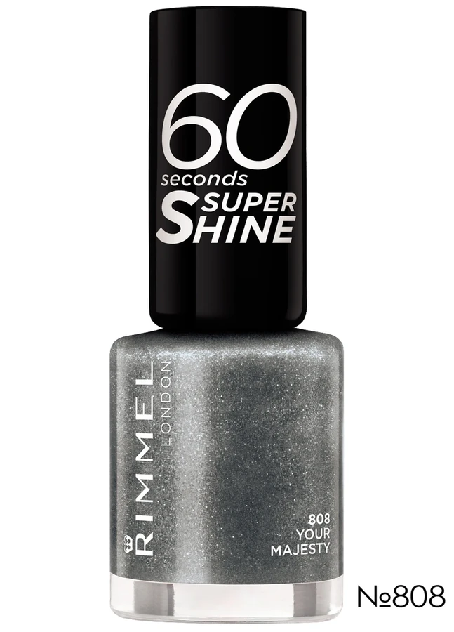 Лак для нігтів Rimmel 60 Seconds Nail Polish №808 Your Majesty, із шиммером
