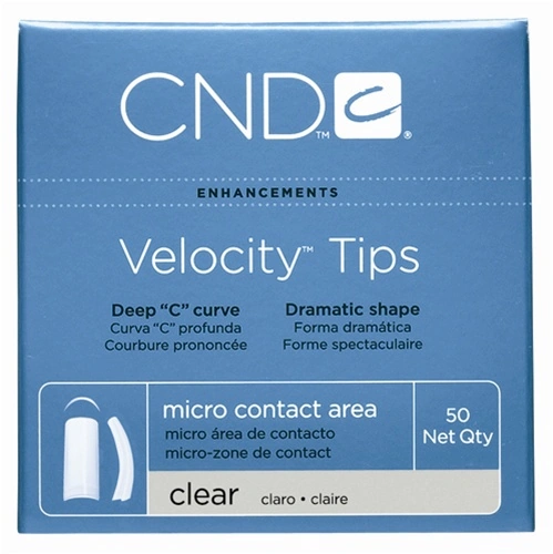 Типси з мікроконтактною зоною №10, 50 шт CND Clear Velocity Tips №10