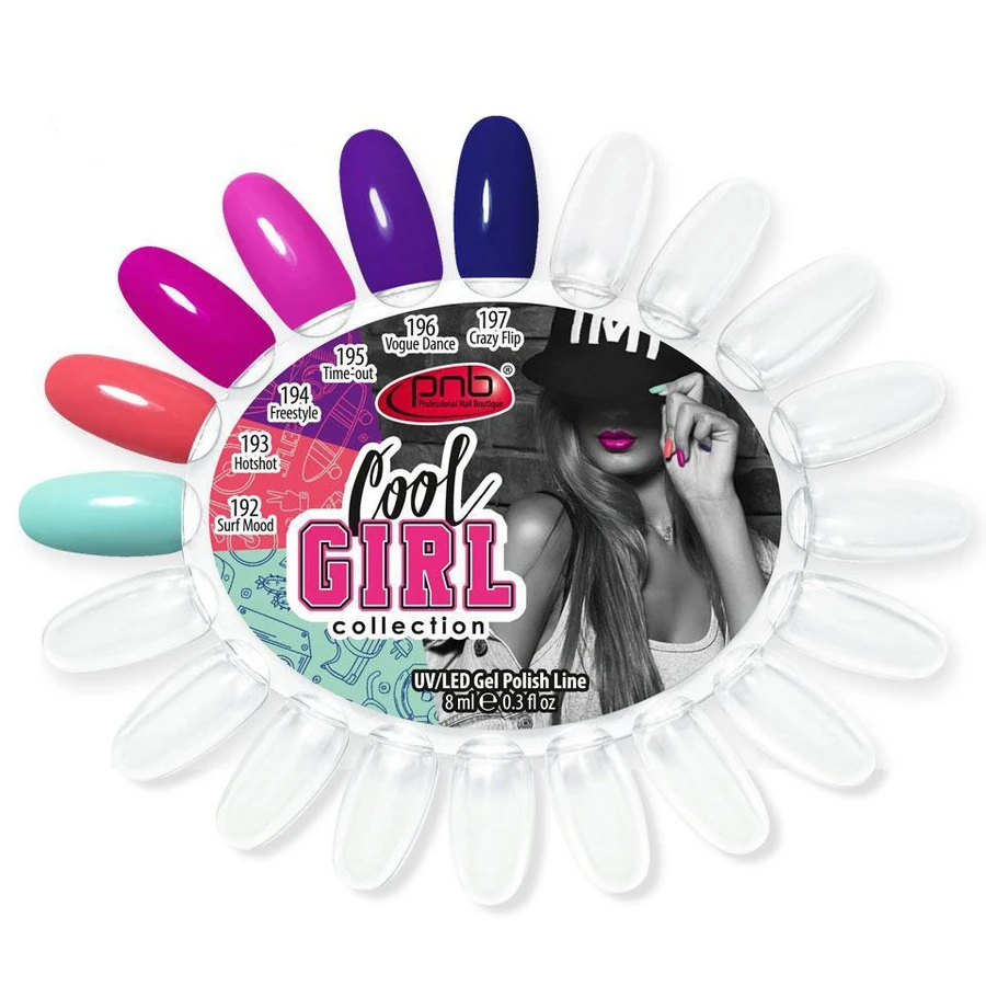 Палітра на Тіпсах PNB Tips Gel Polish Cool Girl (192-197 колір)