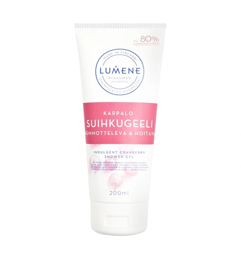 Гель для душу Lumene Klassikko Softening Shower Gel для Dry Skin (Cranberry Extract), екстракт Журавлина 200ml