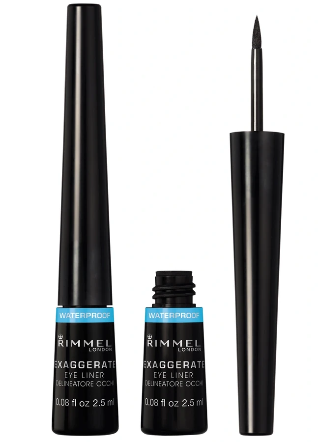 Водостійка підводка для очей Rimmel Exaggerate Eye Liner Waterproof №03 Black №03 Black