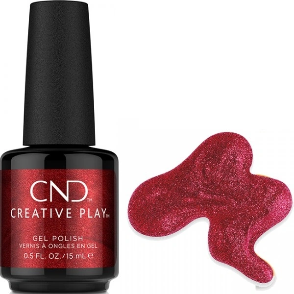 Гель-лак CND Creative Play Gel-polish №415 Crimson Like Hot Crimson Like Hot, з блискітками 15 мл