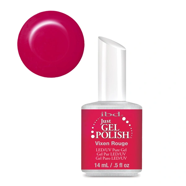 Гель-лак Стерва в червоному IBD Just Gel Polish Vixen Rouge червоно-кораловий, емаль 14 мл