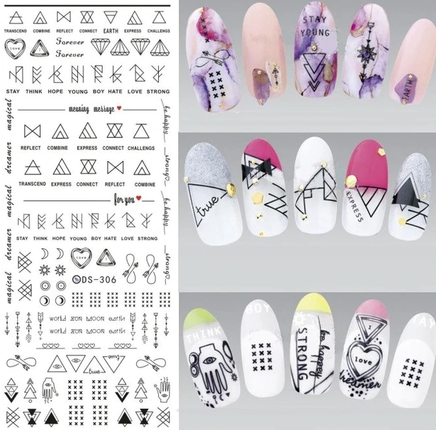 Водні наклейки на нігті Nail Perfect Water Stickers DS-306