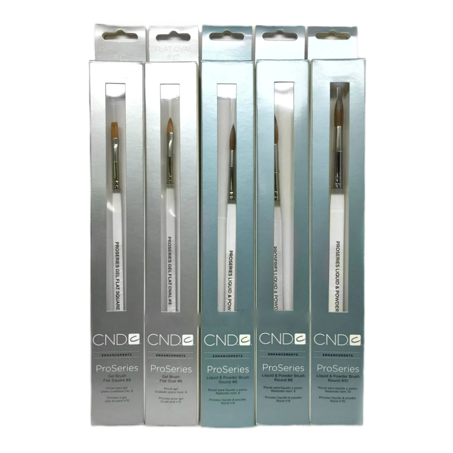 Пензель для моделювання акрилом CND ProSeries Gel Brush Flat Square #6 соболь