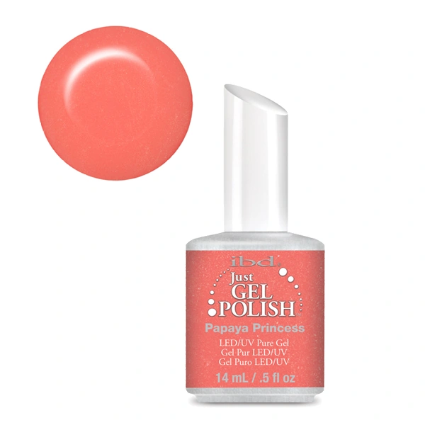 Гель-лак Принцеса Папая IBD Just Gel Polish Papaya Princess ніжний персиковий з ледь помітним шиммером 14 мл