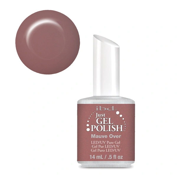Гель-лак IBD Just Gel Polish Mauve Over приглушений брудний лілово-коричневий, емаль 14 мл