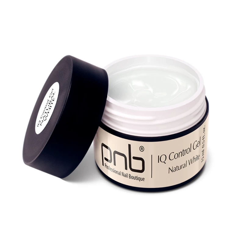 Полігель PNB UV/LED IQ Control Gel Natural White натуральний білий, непрозорий 15 мл