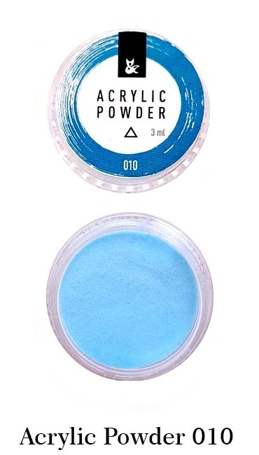 Акрилова пудра FOX Acryl Powder №10 блакитна 3 мл