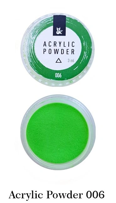 Акрилова пудра FOX Acryl Powder №06 салатова 3 мл