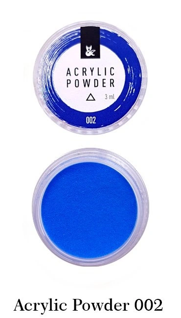 Акрилова пудра FOX Acryl Powder №02 насичений синій 3 мл