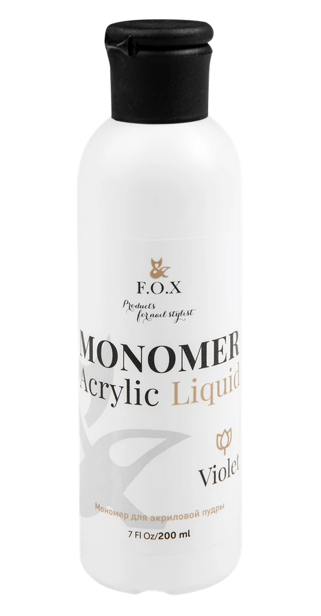 Мономер для акрилової пудри FOX Monomer For Acrylic Powder, Violet 200 мл