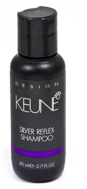 Шампунь для волосся Keune Shampoo Silver Glitter Срібний відблиск 80 мл