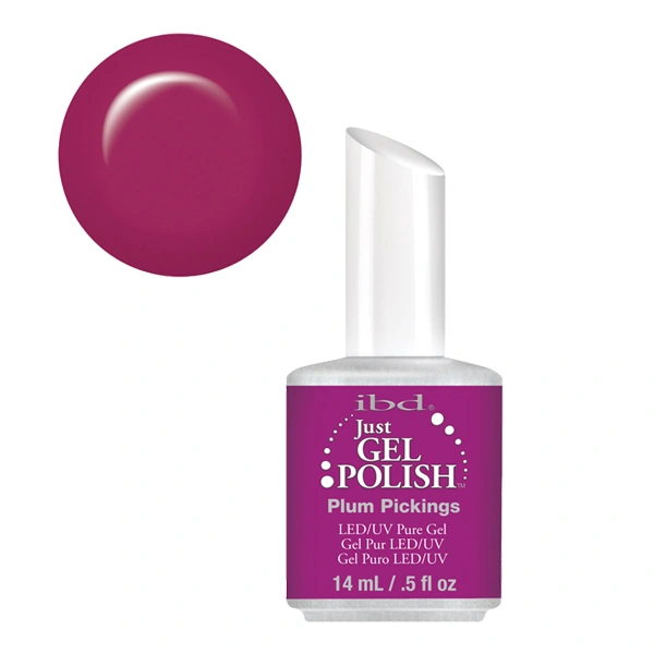 Гель-лак IBD Just Gel Polish Plum Pickings малиновий, емаль 14 мл