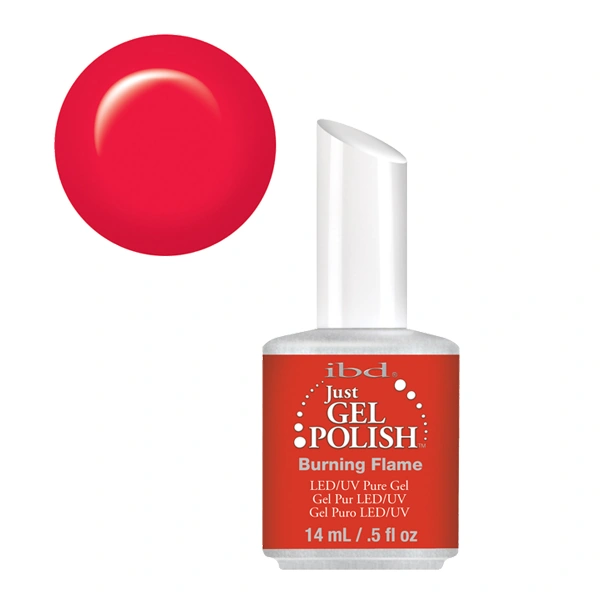 Гель-лак Яскраве полум`я IBD Just Gel Polish Burning Flame класичний червоний, емаль 14 мл