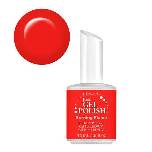 Гель-лак Яскраве полум`я IBD Just Gel Polish Burning Flame класичний червоний, емаль 14 мл