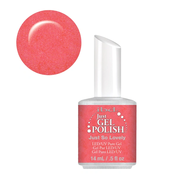Гель-лак Така милашка IBD Just Gel Polish Just So Lovely неоновий рожевий із шиммером 14 мл