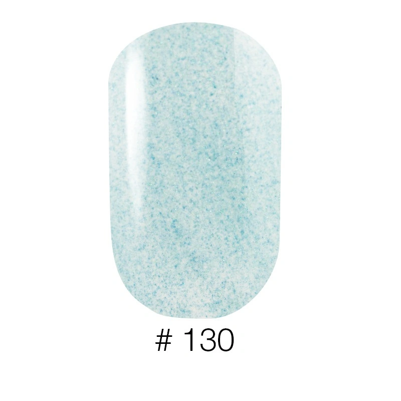 Лак для нігтів Naomi Nail-polish №130 світлий м`ятно-зелений, з блискітками та флоком 12 мл