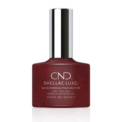 Гель-лак CND Shellac Luxe Dark Lava №110 каштановий із золотим мікроблиском 12,5 мл