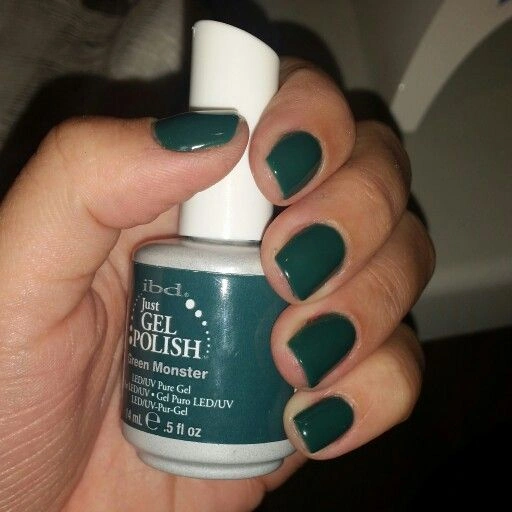 Гель-лак Зелений монстр IBD Just Gel Polish Green Monster болотно-зелений, емаль 14 мл