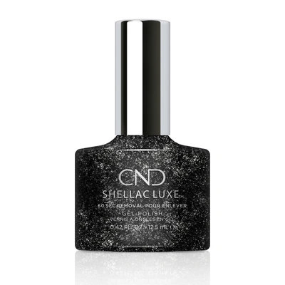 Гель-лак CND Shellac Luxe Dark Diamonds №230 чорний зі срібним мікроблиском 12,5 мл