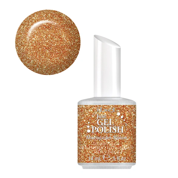 Гель-лак Марокканських спецій IBD Just Gel Polish Maroccan Spice щільні золоті блискітки 14 мл