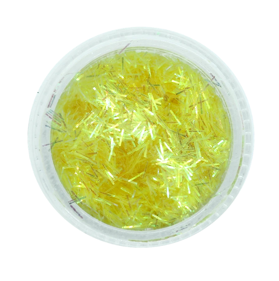 Декор соломки Nail Perfect Needles Glitter Yellow жовтий