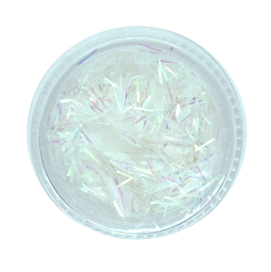 Декор соломки Nail Perfect Needles Glitter White білий