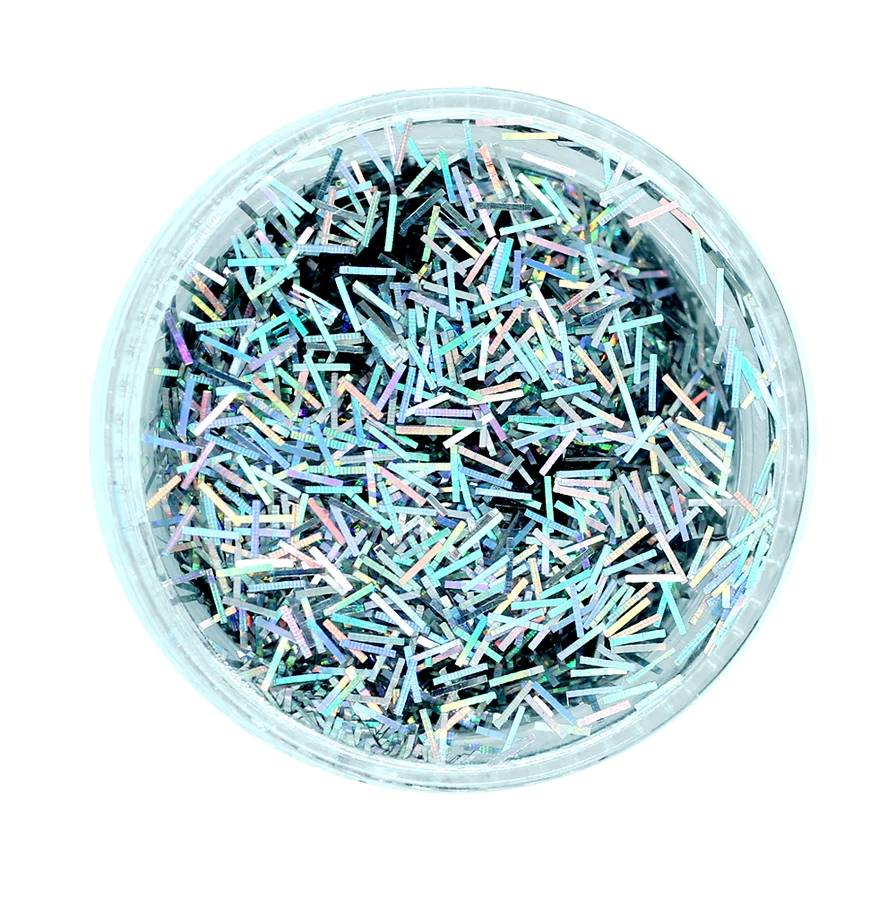 Декор соломка Nail Perfect Needles Glitter Silver срібло