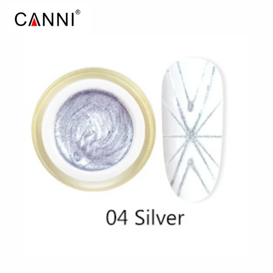 гель-павутинка №4 срібло Canni 3D Spider Gel №4