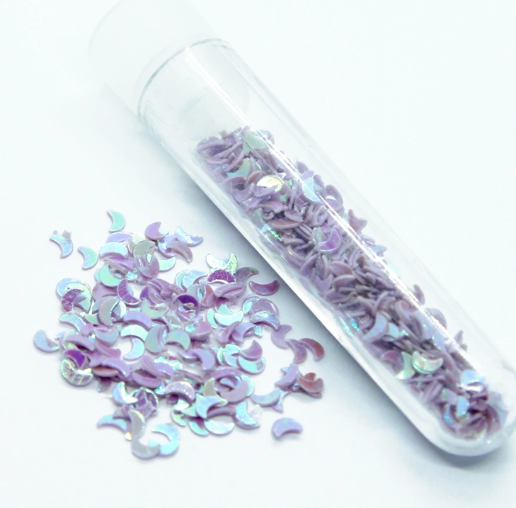 Фігурки для дизайну, місяць Nail Perfect Figures for Design Purple Moon бузковий голографік
