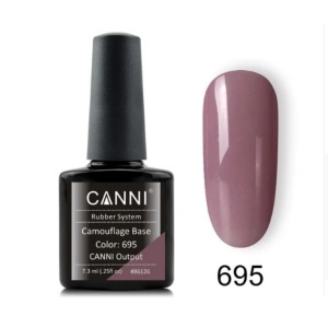 Камуфлююча база Canni Camouflage Rubber Base Coat №695 приглушено-сливова 7,3 мл