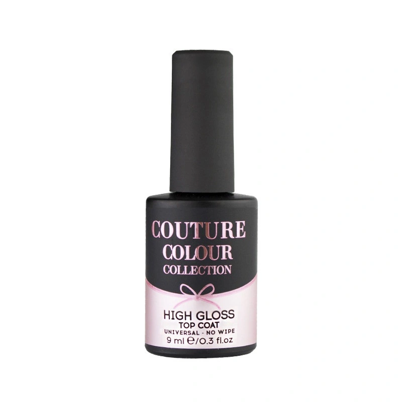 Топ для гель-лаку Couture Colour High Gloss Top Coat Universal No Wipe без липкого шару 9 мл