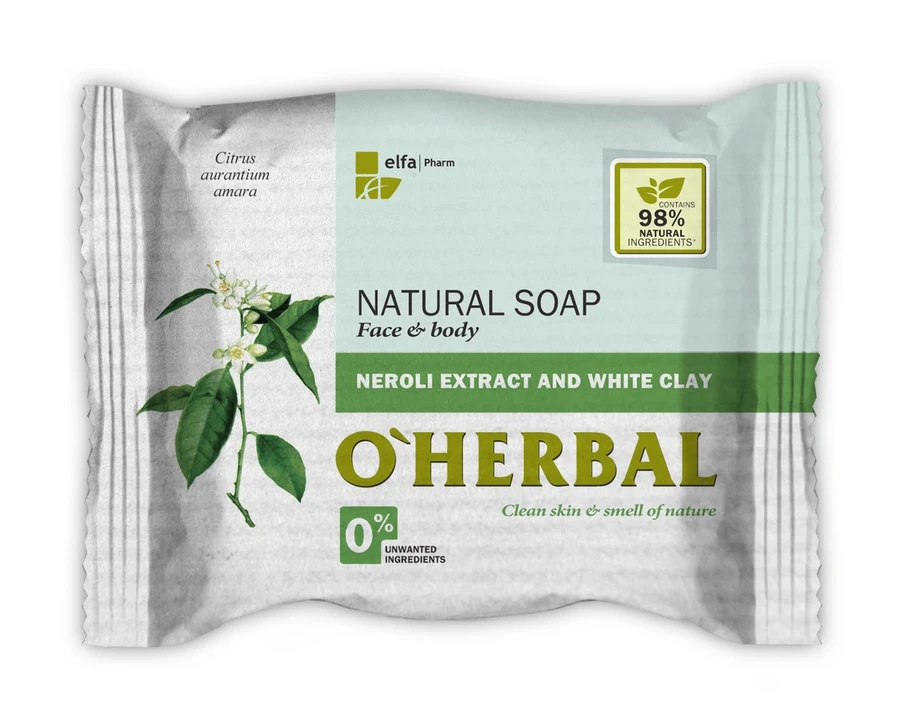 Натуральне мило OHerbal Натуральне мило з екстрактом неролі та білою глиною 100 г