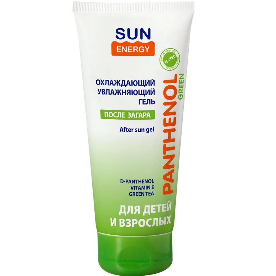 Гель після засмаги з пантенолом, вітаміном Е Sun Energy After Sun Gel Green Panthenol 150 мл