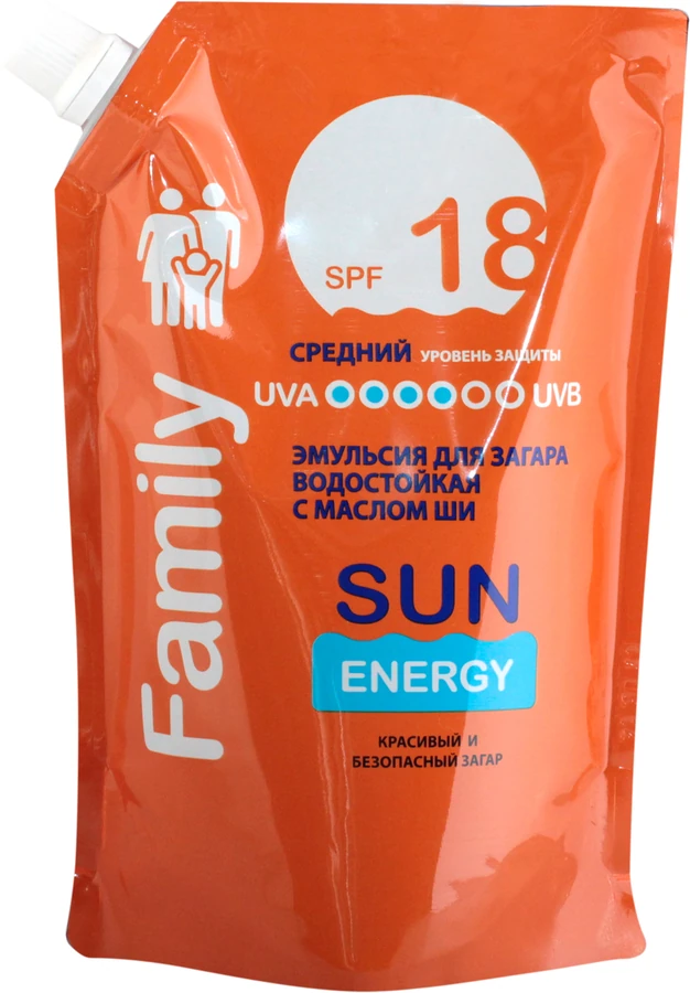 Емульсія для засмаги SPF 18 Sun Energy Family Emulsion Doy-Pak SPF 18 дой-пак 400 мл