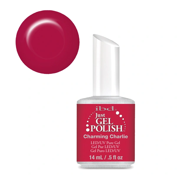 Гель-лак Чарівний Чарлі IBD Just Gel Polish Charming Charlie рожево-червоний, емаль 14 мл