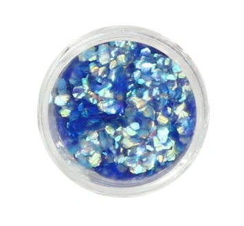 Луска в колбі Nail Perfect Glitters Hexagons Dark Blue синій