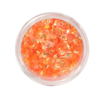 Луска в колбі Nail Perfect Glitters Hexagons Orange помаранчевий
