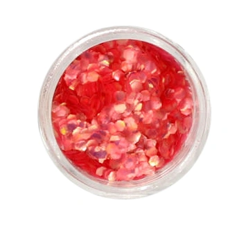 Луска в колбі Nail Perfect Glitters Hexagons Red червоний
