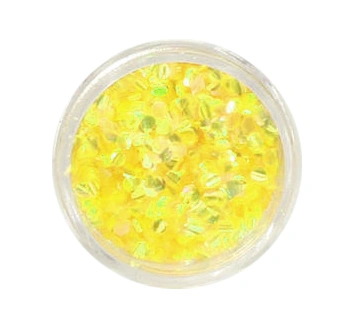Луска в колбі Nail Perfect Glitters Hexagons Yellow жовтий