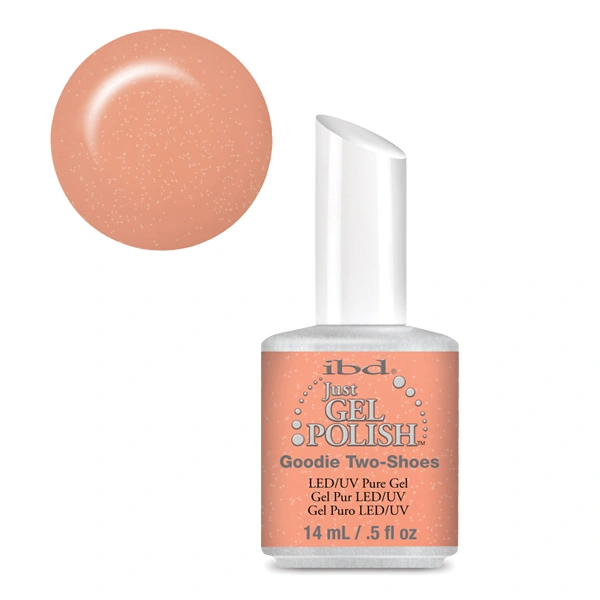 Гель-лак IBD Just Gel Polish Goodie Two-Shoes ніжно-абрикосовий з легким шиммером 14 мл