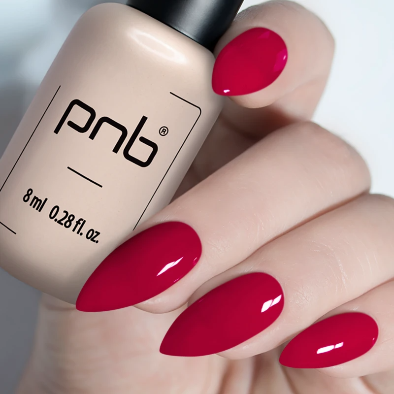 Гель-лак PNB №210 Red Velvet стигла вишня, емаль 8 мл