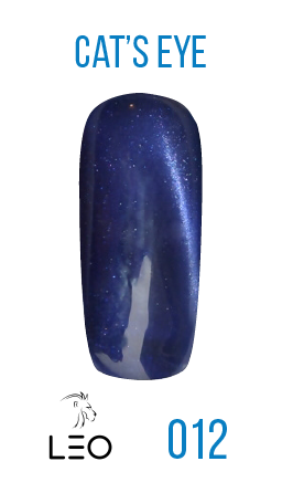 Магнітний гель-лак Leo Gel-polish Cats Eye 012 темно-синій із шиммером 9 мл