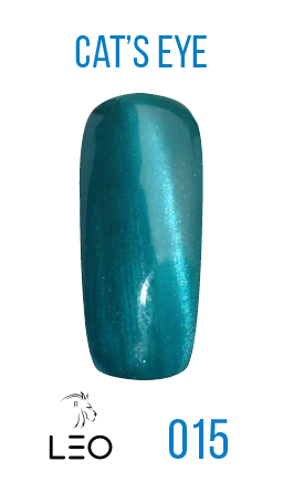 Магнітний гель-лак Leo Gel-polish Cats Eye 015 темний блакитний з шиммером 9 мл
