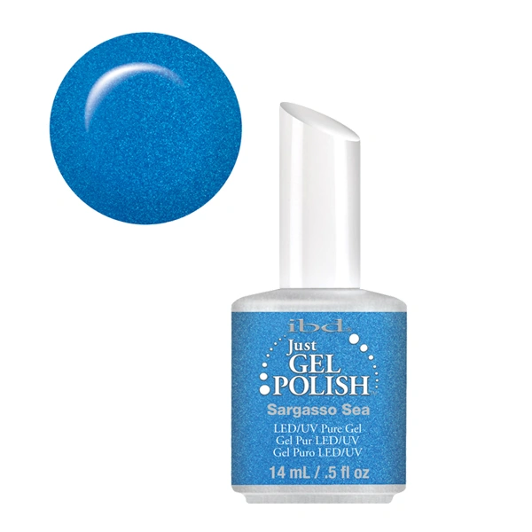 Гель-лак Саргасове море IBD Just Gel Polish Sargasso Sea насичений синій із шиммером 14 мл
