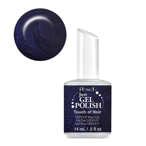 Гель-лак Дотик чорного IBD Just Gel Polish Touch of Noir чорно-синій, емаль 14 мл