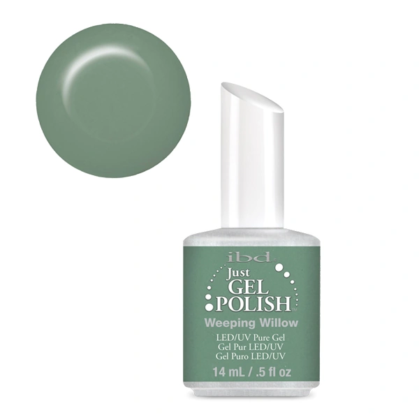 Гель-лак Плакуча Іва IBD Just Gel Polish Weeping Willow сіро-зелений, емаль 14 мл